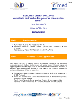 EUROMED GREEN BUILDING: A strategic partnership for a