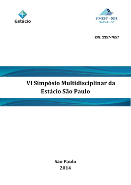 VI Simpósio Multidisciplinar da Estácio São Paulo