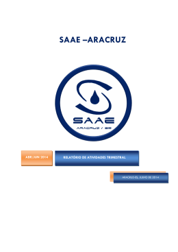 Relatório Trimestral Abril-Junho/2014 - SAAE