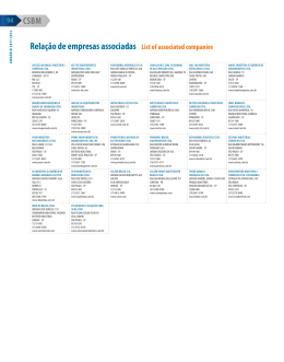 csBM Relação de empresas associadas List of associated companies