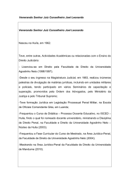 Dr. Joel Leonardo - Republica de Angola Tribunal Supremo