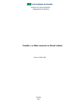 Família e os filhos naturais no Brasil colônia