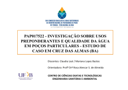 pap017522 - investigação sobre usos preponderantes e