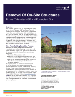 Removal Of On-Site Structures - TIDEWATER Environmental Project