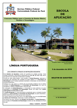 Língua Portuguesa - Ceps - Universidade Federal do Pará