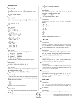 Matemática Ciências Português