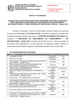 1.edital nº 013/die/2015 - Polícia Militar de Santa Catarina