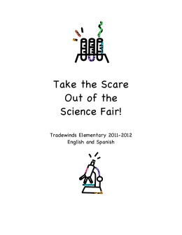 Take the Scare Out of the Science Fair!