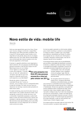 Novo estilo de vida: mobile life