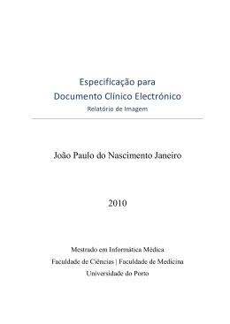 Especificação para Documento clinico electronico