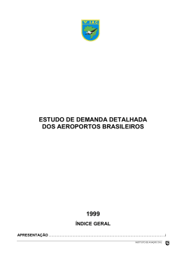 Em 1999 - Demanda Detalhada dos Aeroportos Brasileiros