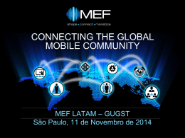 CONNECTING THE GLOBAL MOBILE COMMUNITY
