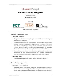 Global Startup Program Terms of Reference 2014