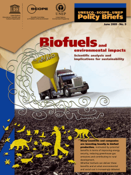 Biofuels and environmental impacts