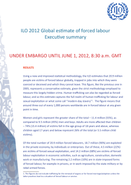ILO 2012 Global estimate of forced labour Executive
