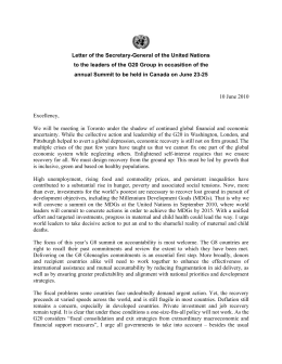 Letter of the Secretary-General of the United Nations to