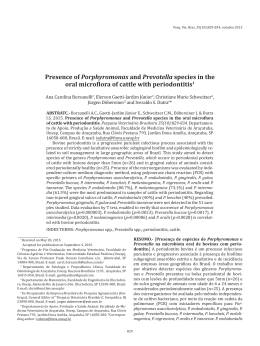 Presence of Porphyromonas and Prevotella species in the oral