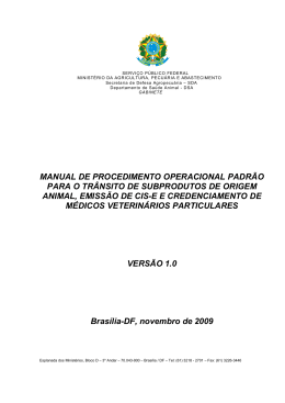 Manual CIS-E - versão 1.0 - Ministério da Agricultura