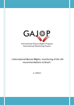 monitoring of the UN recommendations to Brazil