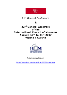 21 General Conference & 22 General Assembly of the International