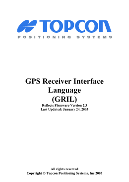 GPS Receiver Interface Language (GRIL)