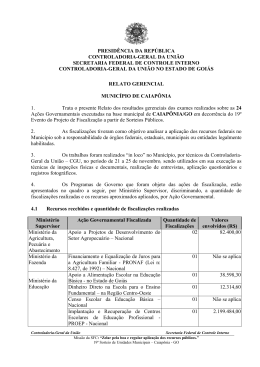 relatório de fiscalização nº 694 município de caiapônia