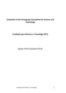 Evaluation of the Portuguese Foundation for Science and