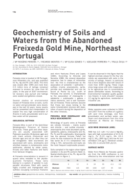 Geochemistry of Soils and Waters from the Abandoned Freixeda