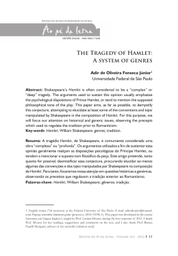The Tragedy of Hamlet: A system of genres