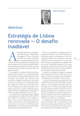 Abertura Estratégia de Lisboa renovada — O desafio inadiável