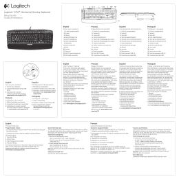 Logitech® G710+ Mechanical Gaming Keyboard Setup Guide Guide