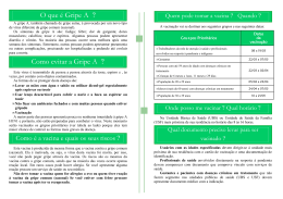 Folheto sobre gripe A - Fundação Municipal de Saúde de Rio Claro