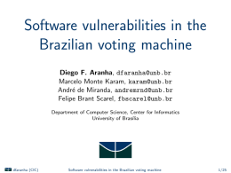 Software vulnerabilities in the Brazilian voting machine
