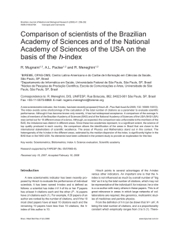 Comparison of scientists of the Brazilian Academy of Sciences and