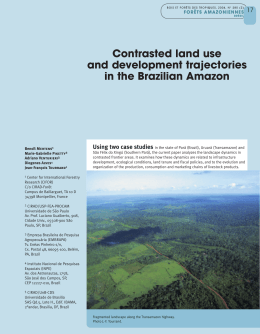 Contrasted land use and development trajectories in the Brazilian