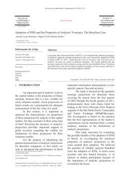 Adoption of IFRS and the Properties of Analysts` Forecasts