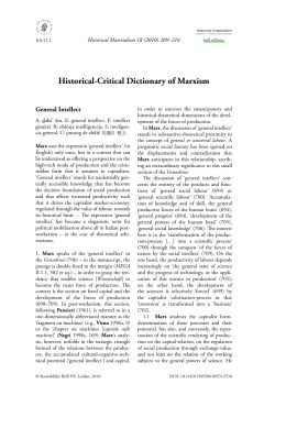 Historical-Critical Dictionary of Marxism