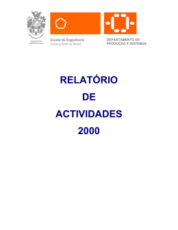 Relatório de Atividades 2000 - Departamento de Produção e Sistemas