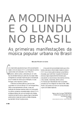 As primeiras manifestações da música popular urbana no Brasil