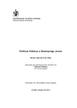 Políticas Públicas e Desemprego Jovem - uBibliorum