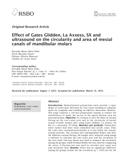 Effect of Gates Glidden, La Axxess, SX and ultrasound on