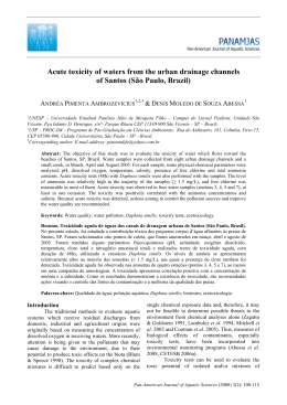 Acute toxicity of waters from the urban drainage