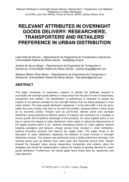relevant attributes in overnight goods delivery: researchers