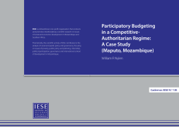 Participatory Budgeting in a Competitive- Authoritarian
