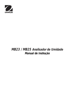 MB23 / MB25 Analisador de Umidade