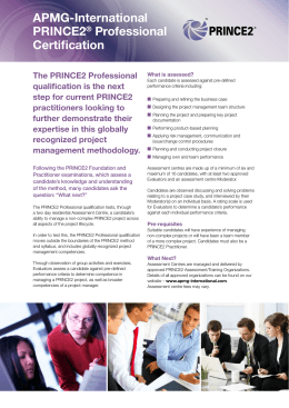 APMG-International PRINCE2® Professional Certification