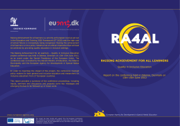 RA4AL conference report - European Agency for Special Needs and