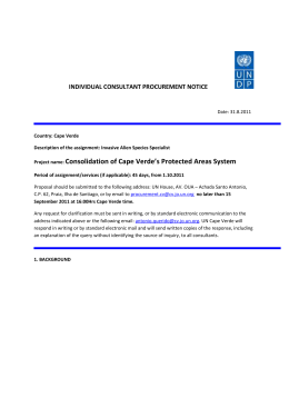 IC Procurement Notice - United Nations in Cape Verde