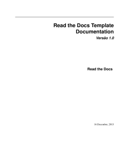 Read the Docs Template Documentation