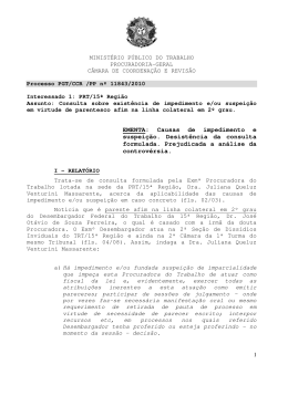 Processo PGT/CCR/nº 11843/2010 - Ministério Público do Trabalho